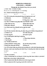 Đề thi học kỳ 1 môn Công nghệ lớp 8 năm học 2024 - 2025 - Đề số 2 | Bộ sách Cánh diều