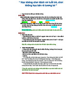 Nghiên Cứu Về Mối Quan Hệ Giữa Học Và Chơi Trong Triết Học