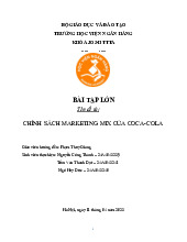 BÀI TẬP LỚN | Học viện Hành chính Quốc gia