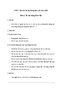 Tả mẹ đang làm việc (Dàn ý + 7 mẫu) | Tập làm văn lớp 5
