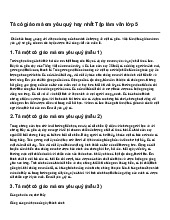 Tả cô giáo mà em yêu quý hay nhất Tập làm văn lớp 5