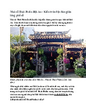 Khám phá Nhà Cổ Thái Phiên và Nhà Vườn An Hiên tại Hội An, Huế | Đại học Kiến trúc Thành phố Hồ Chí Minh