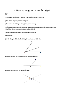 Giải Toán 7 Bài tập cuối chương IV | Cánh diều