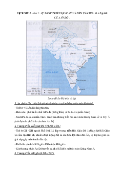 Lịch sử 10 bài 7: Sự phát triển lịch sử và nền văn hóa đa dạng của Ấn Độ