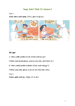 Giải Tiếng Anh lớp 3 Unit 15: Lesson 2 | Global Success