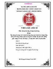 Tiểu luận cuối kì Xây dựng chương trình truyền thông nâng cao nhận thức cộng đồng nam giới trong phòng ngừa và ứng phó với bạo lực giới môn Quan hệ công chúng đại cương | Trường Đại học Khoa Học Xã Hội và Nhân Văn, Đại học Quốc gia Hà Nội