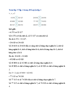 Giải SGK Toán lớp 3 trang 20, 21 Luyện tập | Cánh diều