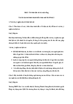 Lịch sử 10 Bài 2: Tri thức lịch sử và cuộc sống