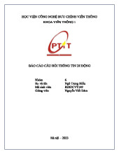 Báo cáo câu hỏi môn Thông tin di động | Học viện Công Nghệ Bưu Chính Viễn Thông