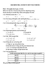 Đề thi học kỳ 1 môn Toán lớp 8 năm học 2024 - 2025 - Đề số 4 | Bộ sách Chân trời sáng tạo