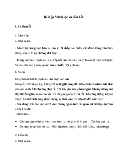 Bài tập Mạch lạc và liên kết | Soạn văn 7 Chân trời sáng tạo