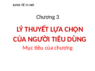 Chương 3-Slide kinh tế vi mô