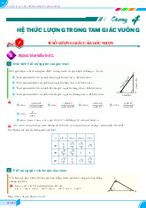 Chuyên đề hệ thức lượng trong tam giác vuông Toán 9 Chân Trời Sáng Tạo
