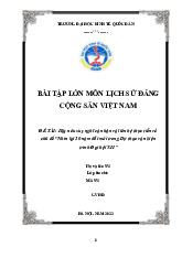 Hãy nêu suy nghĩ cá nhân và liên hệ thực tiễn về chủ đề “Nhìn lại 30 năm đổi mới trong Dự thảo văn kiện trình Đại hội XII” | Bài tập lớn môn Lịch sử đảng cộng sản Việt Nam