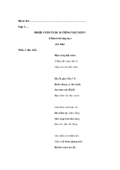 Bài tập cuối tuần tiếng Việt lớp 3 Chân trời sáng tạo Tuần 20 cơ bản