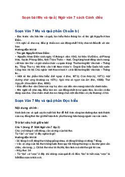 Soạn bài Mẹ và quả | Ngữ văn 7 sách Cánh diều