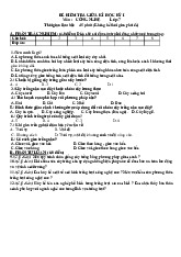 Đề thi giữa học kỳ 1 môn Công nghệ lớp 7 năm học 2024 - 2025 - Đề số 1 | Bộ sách Chân trời sáng tạo