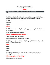 Ngân hàng trắc nghiệm môn tư tưởng Hồ Chí Minh