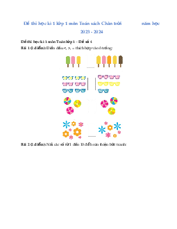 ĐỀ THI HỌC KÌ 1 lớp 1 môn Toán | Đề 5 | Chân trời sáng tạo