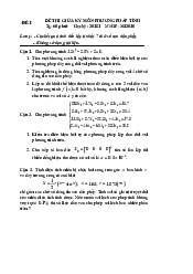 Đề thi giữa kỳ Phương pháp tính | Đại học Bách Khoa Hà Nội