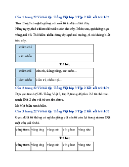 Giải VBT Tiếng Việt lớp 3 Bài 10: Quả hồng của thỏ con  | Kết nối tri thức