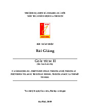 Bài giảng Giải tích II - Mạng máy tính | Trường Đại học Khoa học Tự nhiên, Đại học Quốc gia Thành phố Hồ Chí Minh