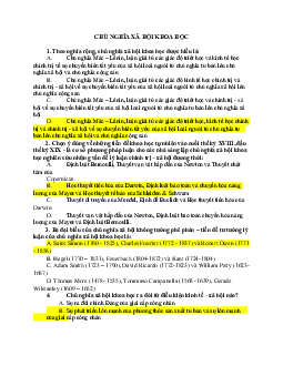 Câu hỏi trắc nghiệm ôn tập môn Chủ nghĩa xã hội khoa học có đáp án