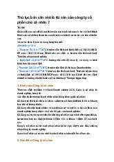Thủ tục bán căn nhà là tài sản của công ty cổ phần cho cá nhân ?