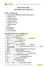 Đề cương ôn hè môn Tiếng Anh 7 lên lớp 8