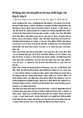 Những bài văn thuyết minh hay nhất Ngữ văn lớp 8, lớp 9