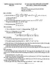 Đề học sinh giỏi cấp huyện Toán 9 năm 2024 – 2025 phòng GD&ĐT Phù Cát – Bình Định