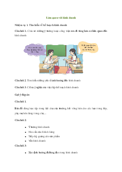 Hoạt động trải nghiệm 8: Làm quen với kinh doanh - Chân trời sáng tạo