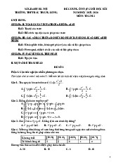 Đề cương cuối kì 1 Toán 12 năm 2025 – 2026 trường THPT Bắc Thăng Long – Hà Nội