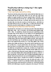 Thuyết pháp luật thực chứng là gì ? Chủ nghĩa thực chứng pháp lý.