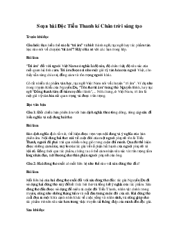 Soạn bài Độc Tiểu Thanh kí | Ngữ văn 11 Chân trời sáng tạo