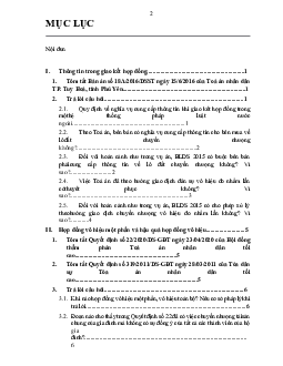 Bài tập môn Luật Dân sự II về Hợp đồng và bồi thường thiệt hại ngoài hợp đồng