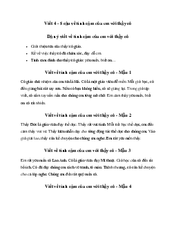 Tập làm văn lớp 2: Viết 4 - 5 câu về tình cảm của em với thầy cô| Chân trời sáng tạo