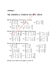 Bài tập Chương 1 - Đại số tuyến tính | Trường Đại học Công nghệ, Đại học Quốc gia Hà Nội