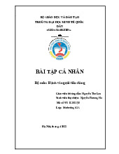 Bài tập cá nhân môn Hành vi người tiêu dùng | Đại học kinh tế Quốc dân