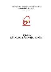 Bài giảng môn Kỹ năng làm việc nhóm | Học viện Công Nghệ Bưu Chính Viễn Thông