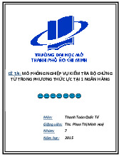 Bài tiểu luận thanh toán quốc tế | Đại học Mở TPHCM