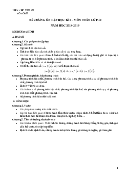 Đề cương ôn tập học kỳ 1 Toán 10 năm 2018 – 2019 trường THPT Chu Văn An – Hà Nội