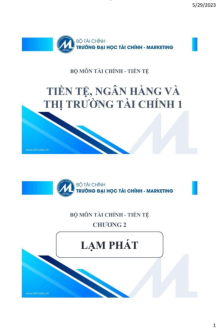 Bài giảng Chương 2 : Lạm phát