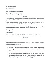 Bài kiểm tra môn Luật đất đai - Trường Đại học lao động -  xã hội.