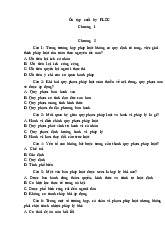 Tài liệu trắc nghiệm Chương 1 đến Chương 5 | Pháp Luật Đại Cương | Trường Đại học Hà Nội
