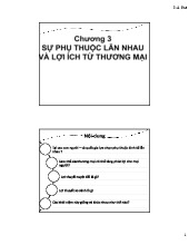 lý thuyết chương 3 : Sự phụ thuộc lẫn nhau và lợi ích thương mại | Môn kinh tế vĩ mô