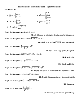 Tuyển chọn một số bài toán PT – BPT – HPT hay – Lương Anh Nhật