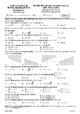 Đề giữa kỳ 1 Toán 10 năm 2025 – 2026 trường THPT Hướng Hóa – Quảng Trị