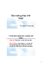 Bài giảng môn pháp chế dược học–Trường Đại học Nguyễn Tất Thành