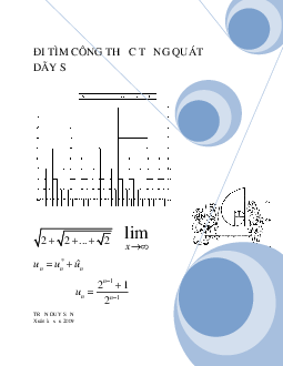 Đi tìm công thức tổng quát của dãy số – Trần Duy Sơn